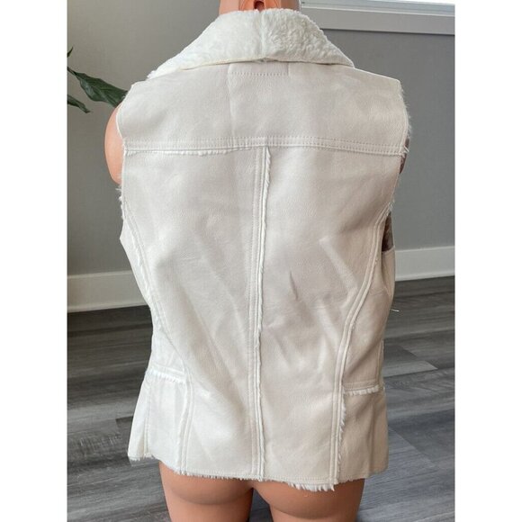 Blank NYC Cream Shearling Vest - Picture 3 of 5